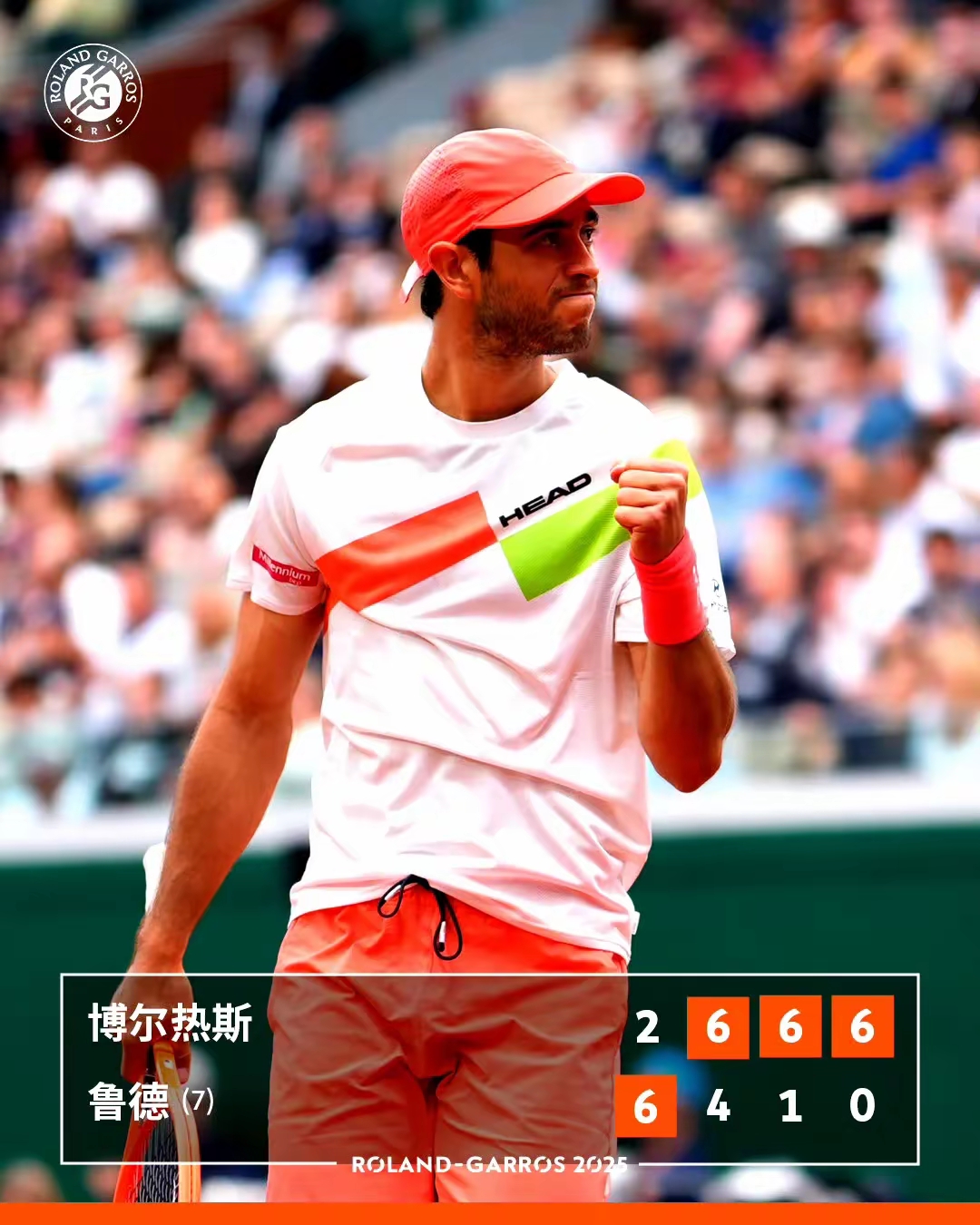 包含温网完胜法网，鲁德惊艳四座的词条